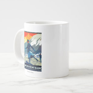 Grande Tasse Poster Vintage de Chamonix-Mont-Blanc en Europe