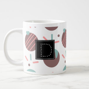 Grande Tasse Poudres de cakepop en forme de cœur à motif monogr