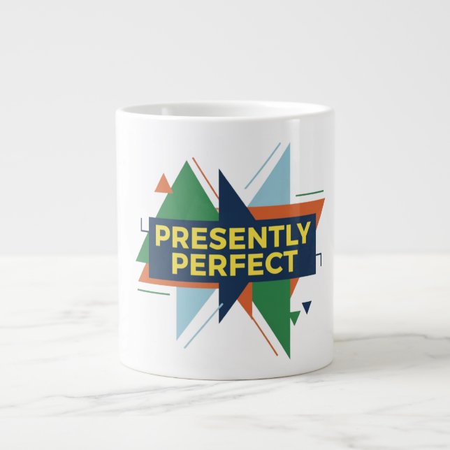 Grande Tasse Presently Perfect Abstract Modern  Design (Devant)