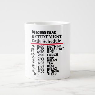 Grande Tasse Programme quotidien de retraite amusant