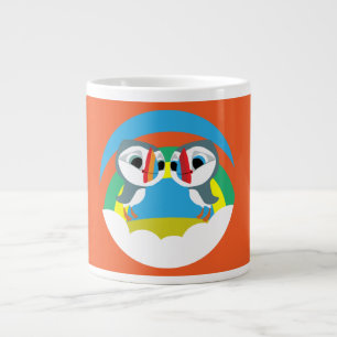 Grande Tasse Puffin Rocks
