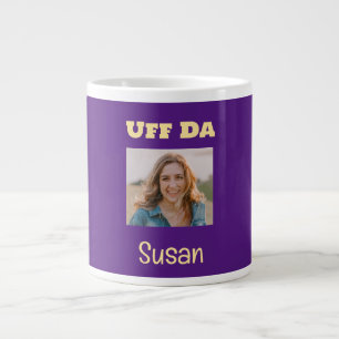 Grande Tasse Purple et or Uff Da photo personnalisée