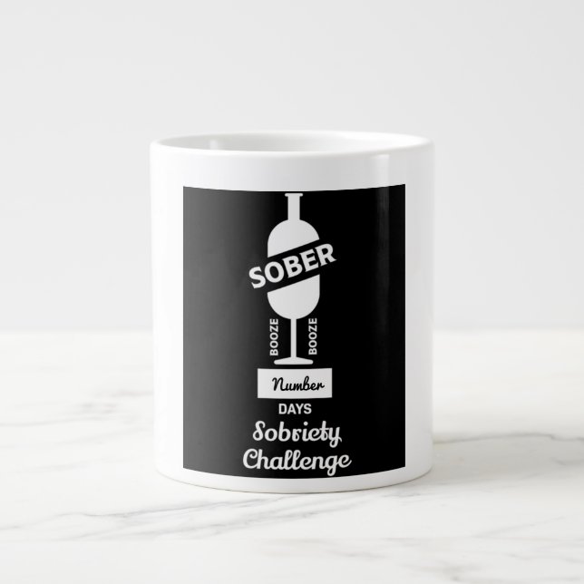 Grande Tasse Récupération des toxicomanes alcooliques Sober AF (Devant)