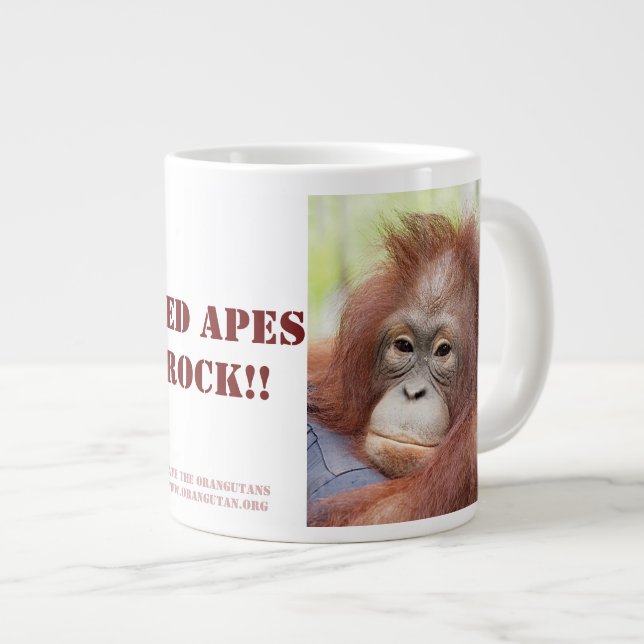 Grande Tasse Red Apes Rock - Docteur Ann Orangutan (Devant droit)