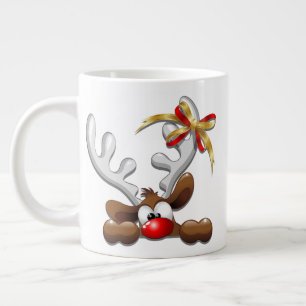 Grande Tasse Reindeer Puzzled drôle Caractère de Noël