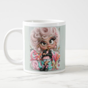 Grande Tasse Reine Grincheuse Punk Rose