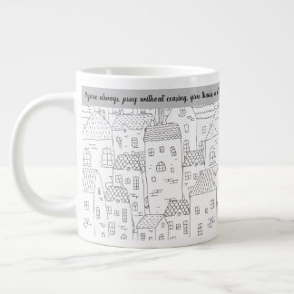 Grande Tasse Réjouissez-vous toujours Black White Village 20 oz
