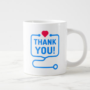 Grande Tasse Remerciements Stéthoscope cardiaque