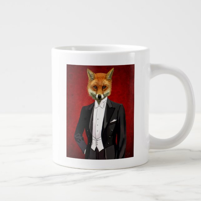 Grande Tasse Renard En Costume De Soirée, Portrait (Droite)