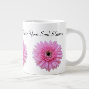 Grande Tasse Rendre Votre Âme Joyeuse Gerbera Rose