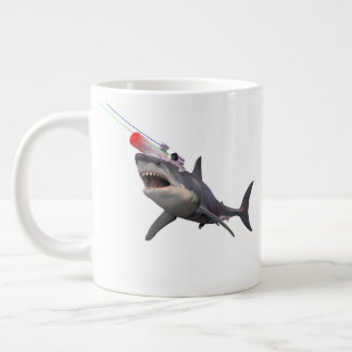 Grande Tasse Requin avec poutres laser sur sa tête