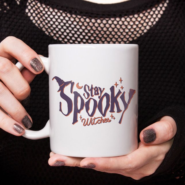 Grande Tasse Restez Éffrayant sorcière Halloween drôle (Stay Spooky Witches Witch Halloween Funny Giant Coffee Mug)