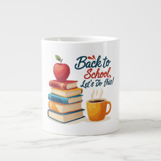 Grande Tasse "Retour à l'école, Allons-y !" Citations Motivante