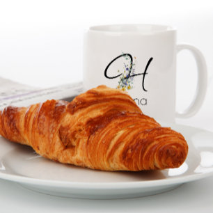 Grande Tasse Retraite  employeur Monogramme  Aquarelle