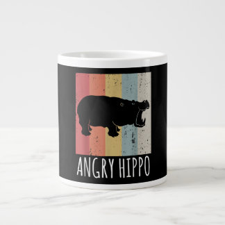 Grande Tasse Rétro Angry Hippo - Vintage Hippopotamus