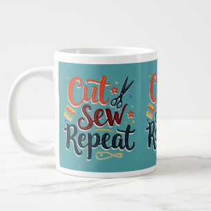 Grande Tasse Retro "Couper la couture répétée" Conception de l'