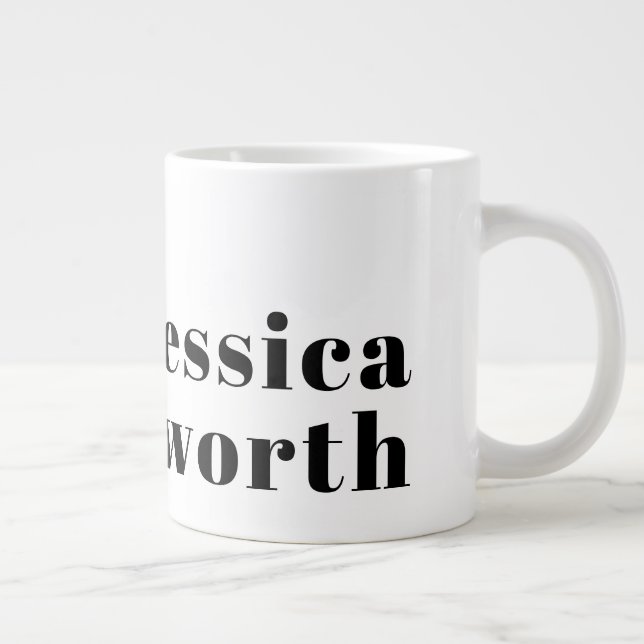 Grande Tasse Rétro Moderne Nom minimum ou Modèle d'entreprise (Droite)
