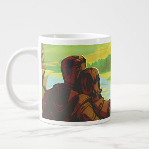 Grande Tasse Retro Space Travel Poster-Une mission de science d