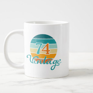 Grande Tasse Retro Sunset 74 Vintage en détresse