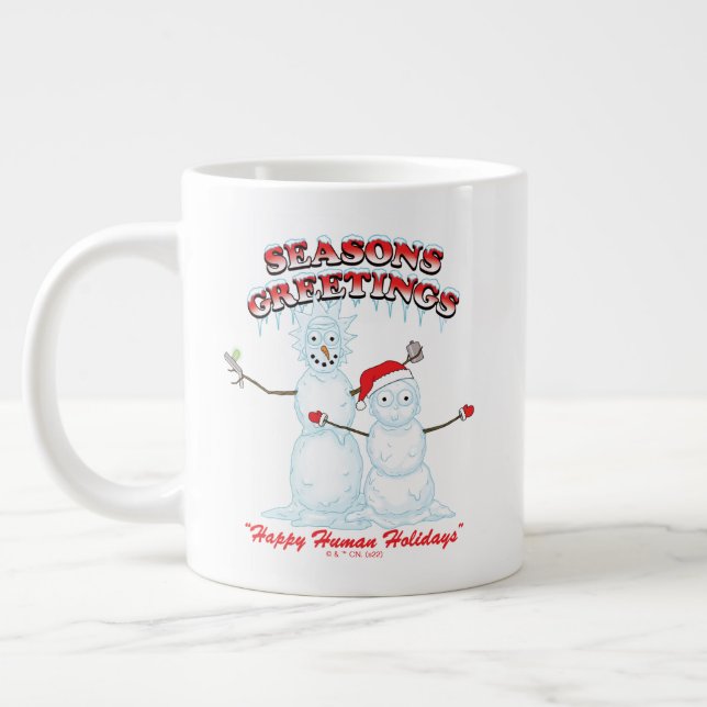 Grande Tasse Rick et Morty | Bonnes Fêtes de snowmen (Gauche)