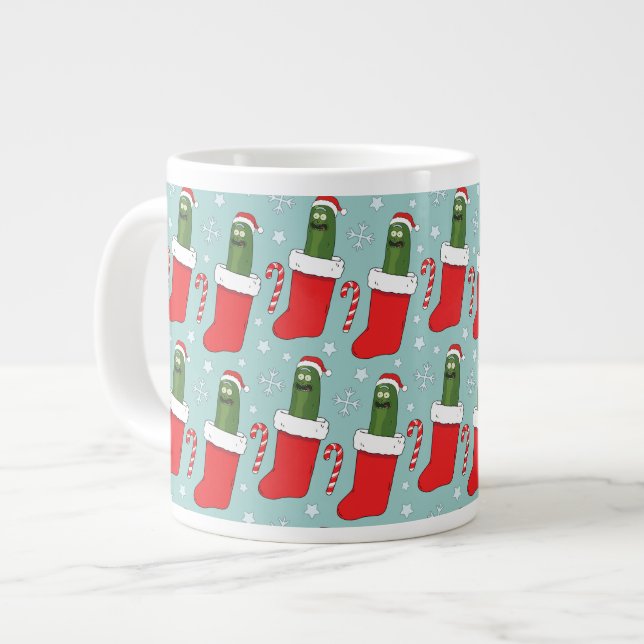 Grande Tasse Rick et Morty | Motif de Noël Pickle Rick (Devant gauche)
