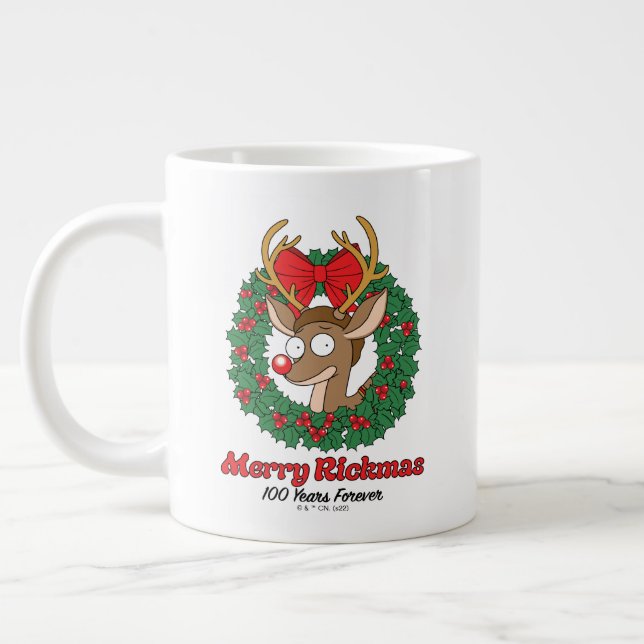 Grande Tasse Rick et Morty | Reindeer Morty Merry Rickmas (Gauche)