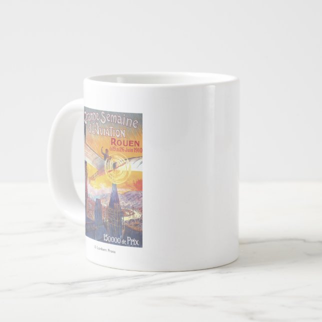 Grande Tasse Rouen, France - Pilote et Avion (Devant gauche)
