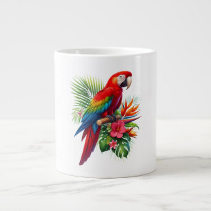 Grande Tasse Rouge macaw tropical floral