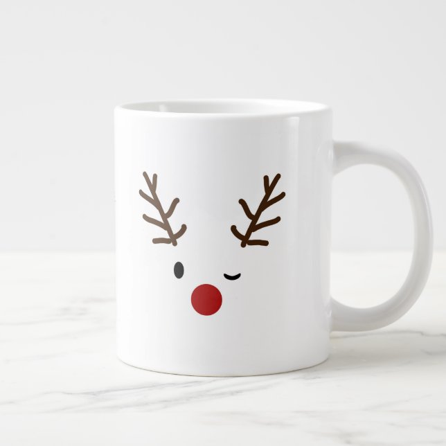 Grande Tasse Rudolf Le Nose Rouge Raindeer Noël (Droite)