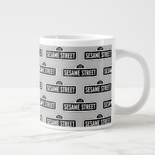 Grande Tasse Rue Sésame   Logo B&W
