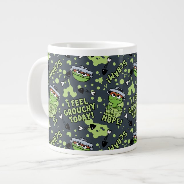 Grande Tasse Rue Sésame | Oscar the Grouch Phrase Motif (Devant gauche)