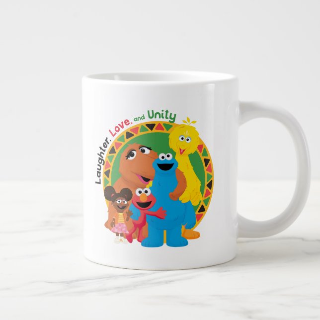 Grande Tasse Rue Sésame | Rire, amour et unité (Droite)