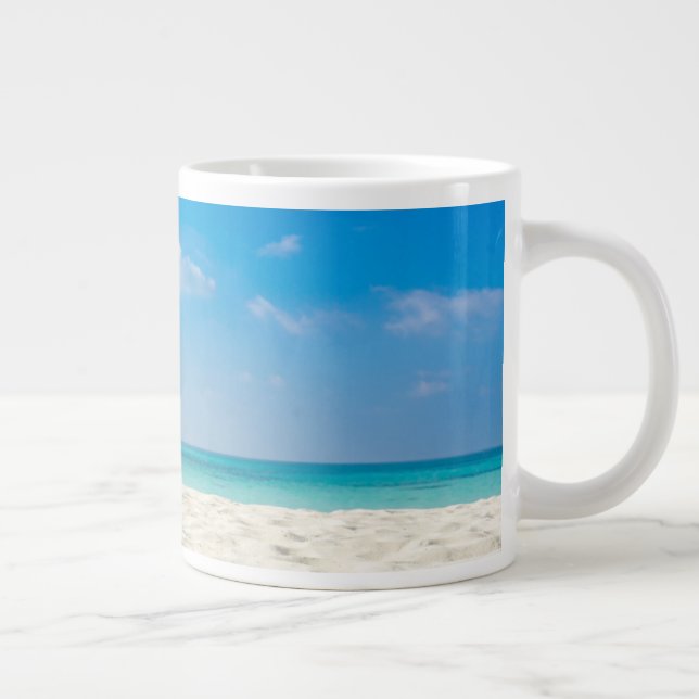 Grande Tasse Sable de mer tropical de la plage Sky & Summer Day (Droite)