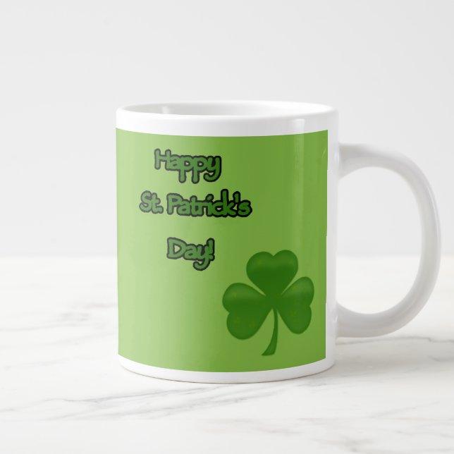Grande Tasse Saint Patrick, Clovers verts, Clovers chanceux (Droite)