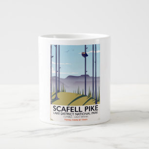 Grande Tasse Scafell Pike, Cumbria, affiche de voyage Vintage