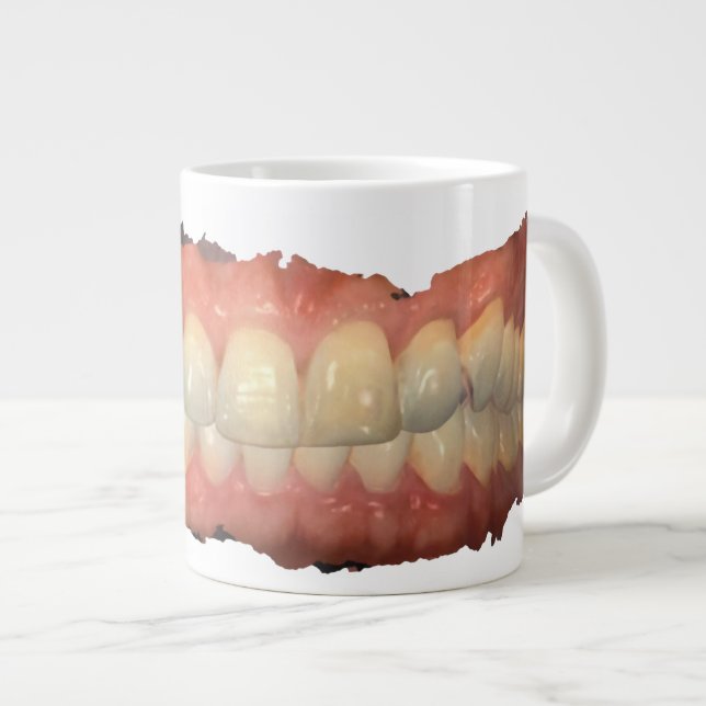 Grande Tasse Scannage des dents effrayantes (Devant droit)