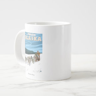 Grande Tasse Scène de traîneau à chiens - Yukon, Alaska