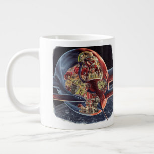Grande Tasse Science-fiction vintage Astronaute Fusée Vaisseau 