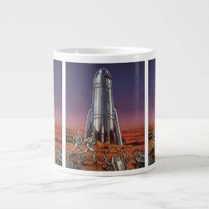 Grande Tasse Science-fiction vintage, astronautes aliens scarab