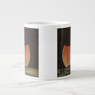 Grande Tasse Science-fiction vintage, astronautes sur Ganymede