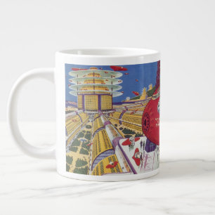 Grande Tasse Science-fiction vintage, New York City futuriste