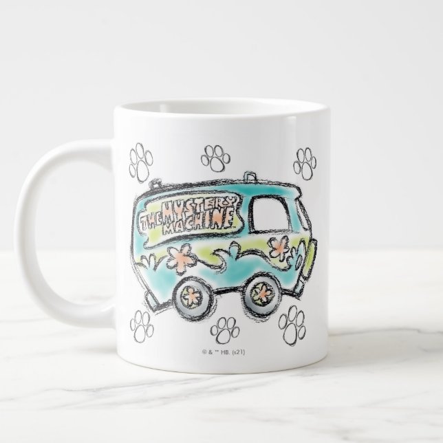 Grande Tasse Scooby-Doo | Croquis de machine mystère (Gauche)
