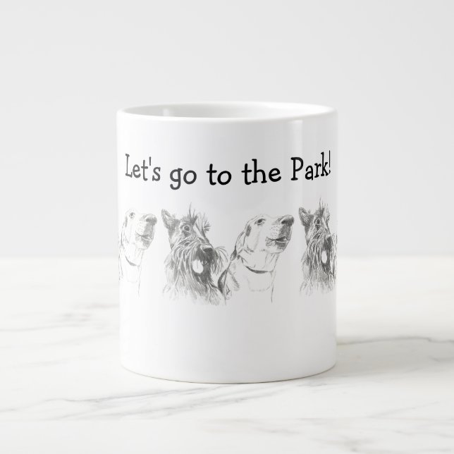 Grande Tasse Scottish Terrier Labrador Friends|To The Park (Devant)