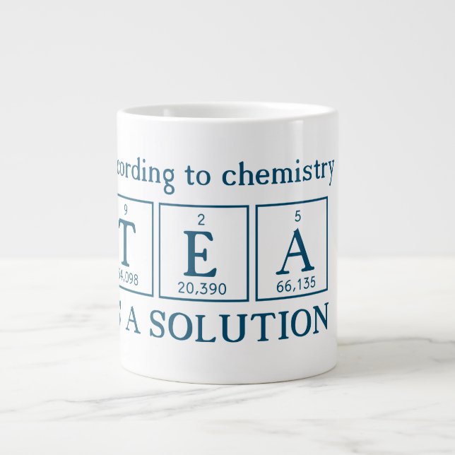 Grande Tasse Selon Chemistry TEA est une solution (Devant)