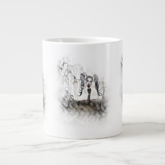 Grande Tasse Sepia Goth Girl Vignette