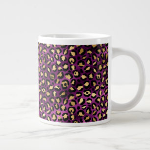 Grande Tasse Série Leopard violet et or 1