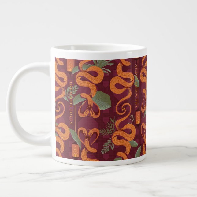 Grande Tasse Serpent Luxe Motif - Le Lotus Blanc (Gauche)