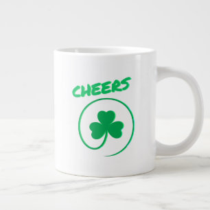 Grande Tasse Shamrock de Clover Jour de la Saint Patrick vert i