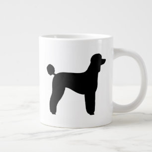 Grande Tasse Silhouettes standard de race de chien de caniche
