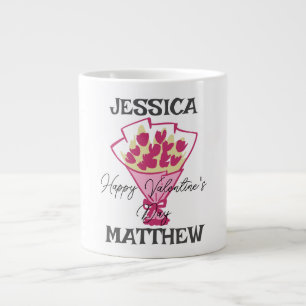 Grande Tasse simple et élégante valentine, sucrée pour couple